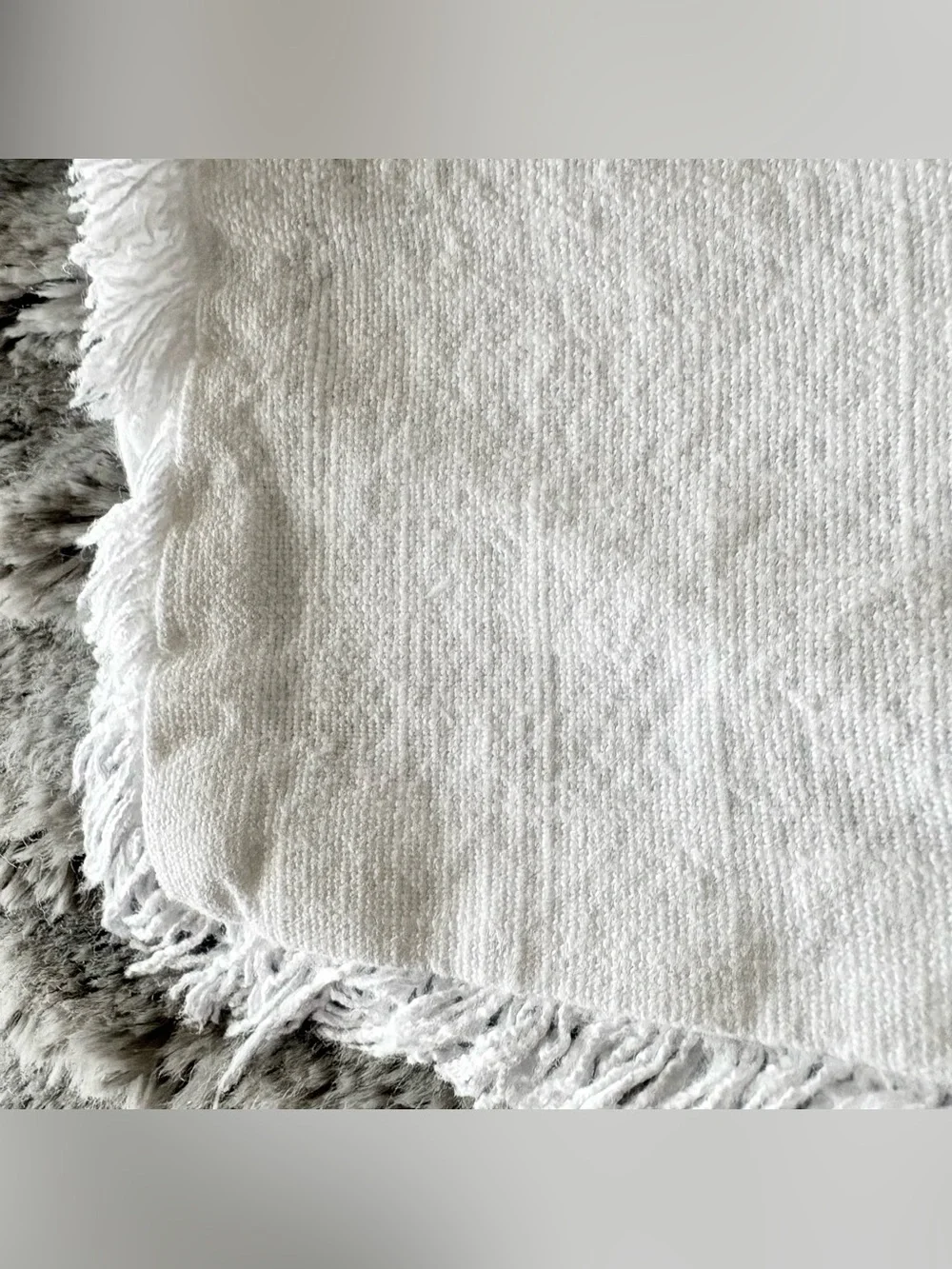 Casaluna Heavyweight Linen Blend Standard Pillow Sham White EUC